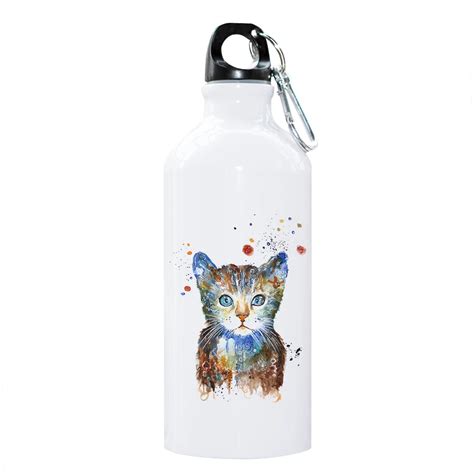 Lovely Cats Bottle 600ml Aluminum Water Bottle For Outdoor Sport