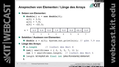 05 Arrays Deklaration Und Initialisierung Konvertierung