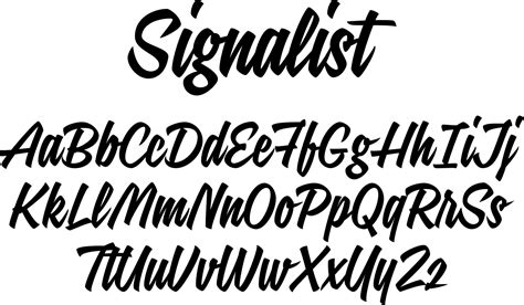 Signalist font - a contemporary brush script. It is condensed and tight ...