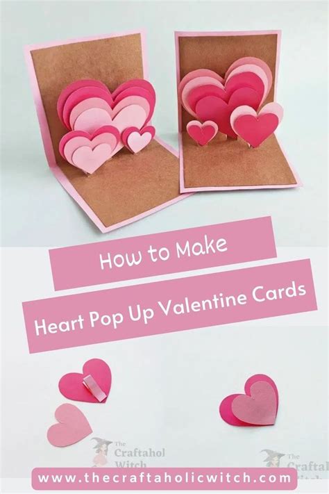 How To Make Heart Pop Up Valentine Cards Free Template Pop Up