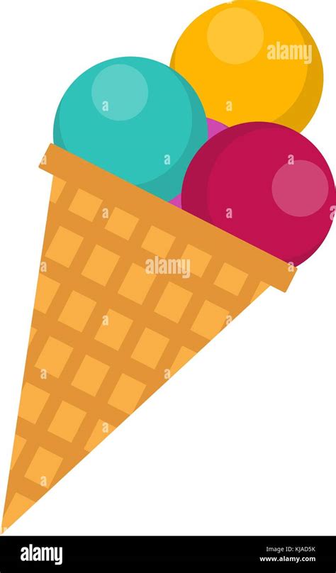 Eis Symbol flat auf weißem Hintergrund Vector Illustration Stock