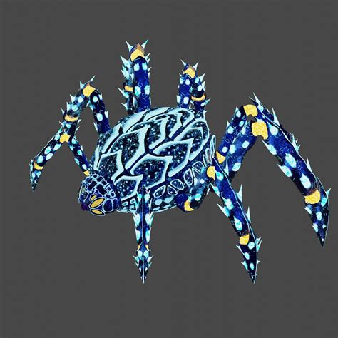 3d Model The Cave Spider Vr Ar Low Poly Cgtrader