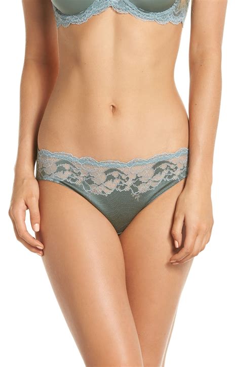 Buy Wacoal Lace Affair Bikini Balsam Green Slate At Off