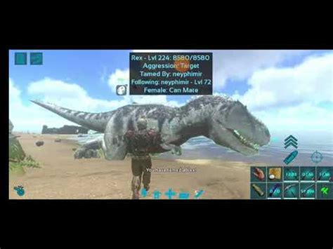 Ark mobile cách tame t rex cực nhanh trong ark mobile YouTube