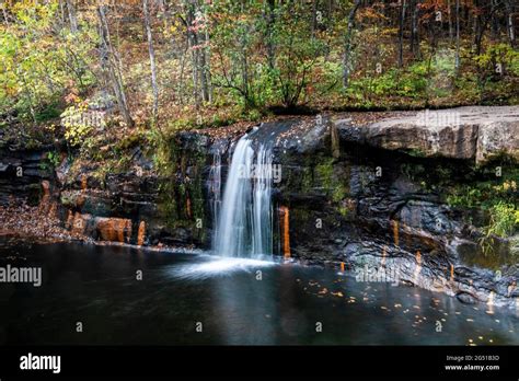 Wolf Creek Falls On The Kettle River In Banning State Park Sandstone