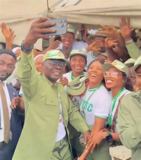 Corps Members Overjoyed As Gov Sanwo Olu Arrives Lagos Camp Promises