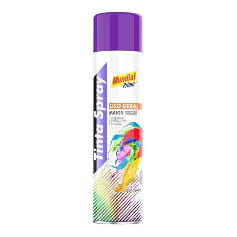 Tinta Spray Mundial Prime Uso Geral Violeta 400ml eFácil