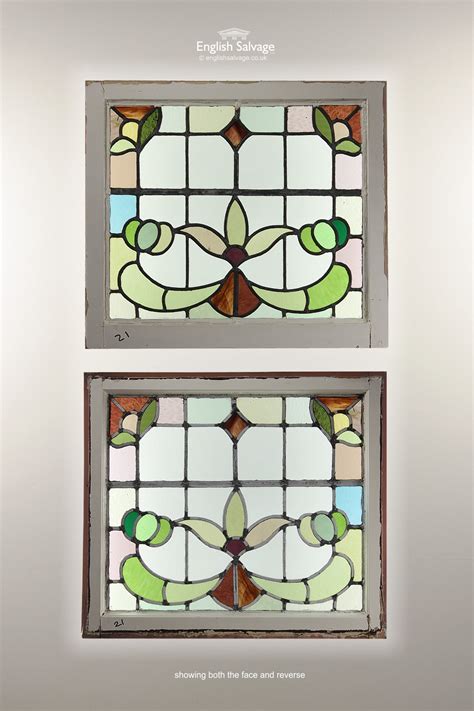 Salvaged Stained Glass Wood Windows