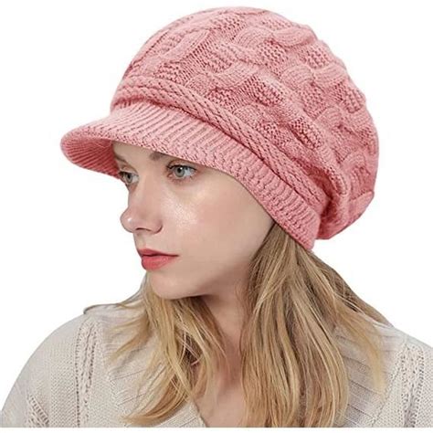 Casquette Femme Hiver Béret Chapeau d hiver Bonnet Tricoté Chaud en