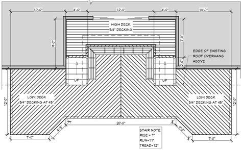 Medium Elevation Deck Plans | Titan BP- Deck Blueprints 18-27