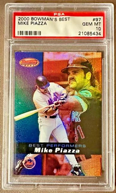 2000 BOWMAN S BEST 97 Mike Piazza HOF PSA 10 GEM MT Mets De New