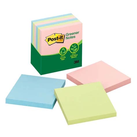 Post It Greener Notes 3x3 In Shop Sticky Notes And Index Cards At H E B