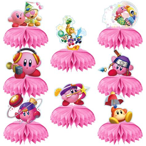 Buy Pcs Kirby Star Theme Honeycomb Centerpieces Table Toppers Kirby