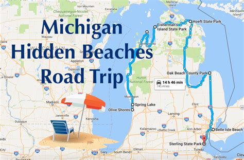 map  beaches  michigan