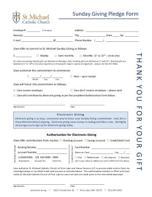 Fillable Online Pledge Form For Donations Free Church Formspledge