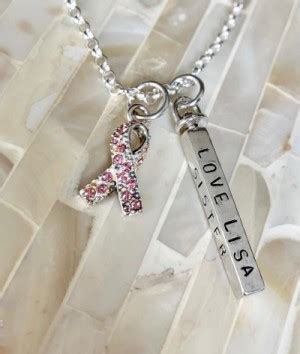 Personalized Breast Cancer Necklace Kandsimpressions