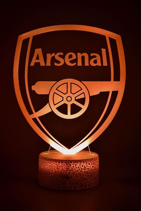 Lampe Lumineuse 3 D Personnalisée à Led Football Arsenal