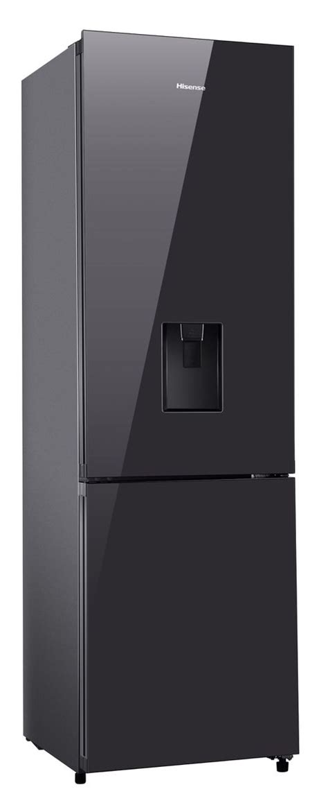 Hisense L Bottom Freezer Fridge With Water Dispenser Black Glass