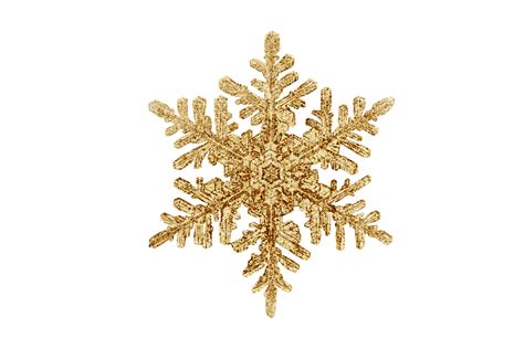 Gold snowflake isolated on a transparent background 22219030 PNG