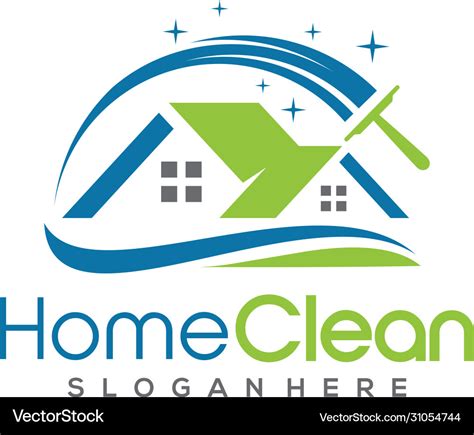 House Cleaning And Service Logo Royalty Free Vector Image