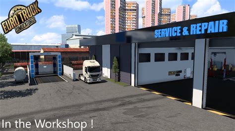 New Service Animated Car Wash In The Workshop Ets Mods Youtube