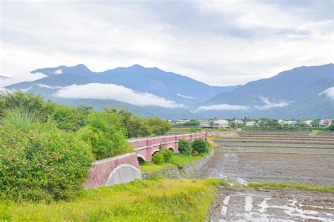 台東鹿野景點》二層坪水橋，給水走的橋，縱谷版水往上流，無敵綿延山景 小腹婆大世界