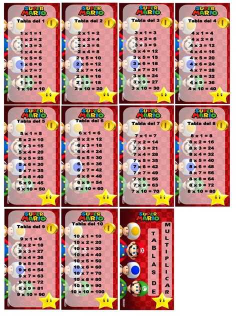 Tablas De Multiplicar De Mario Bros Pdf