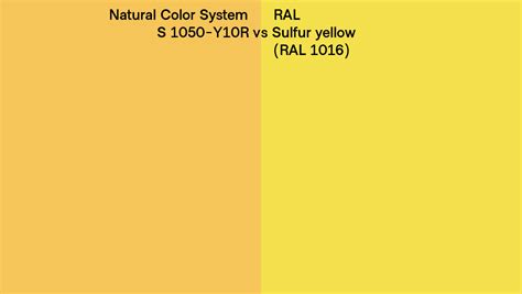 Natural Color System S Y R Vs Ral Sulfur Yellow Ral Side