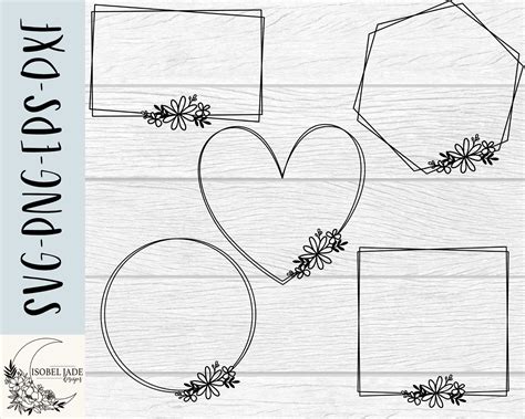 Frame bundle SVG design - Flower frame SVG file for Cricut - Daisy ...