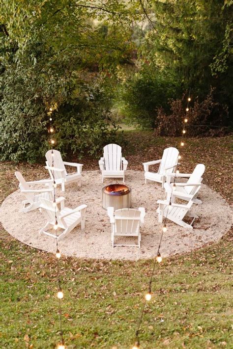 DIY Pea Gravel Fire Pit Patio | Julie Blanner