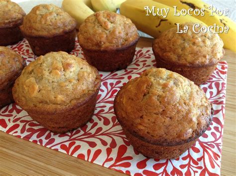 Receta De Muffins De Banana Y Avena Banana Poster