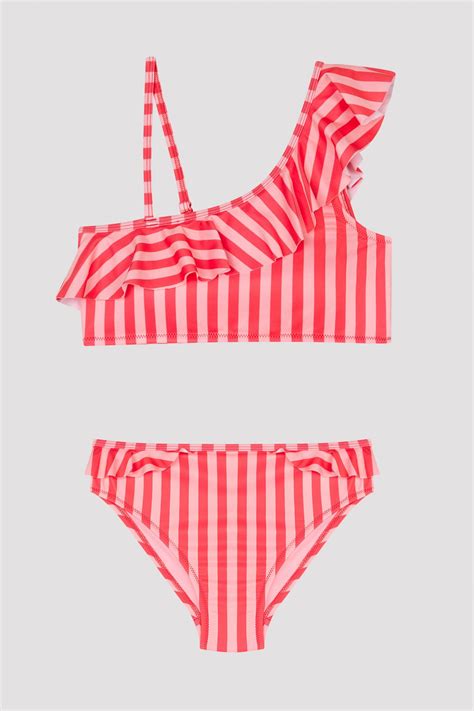 Penti Kız Çocuk Çizgili Tek Omuzlu Bikini Takımı Fiyatı Yorumları Trendyol