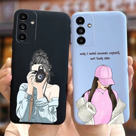 For Samsung Galaxy A14 5g Case Sm A146b Silicone Soft Tpu Fundas Stylish Cartoon Girls Cover