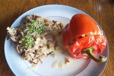 Paprika mit Hirse Pilz Füllung von Blirmchen Chefkoch