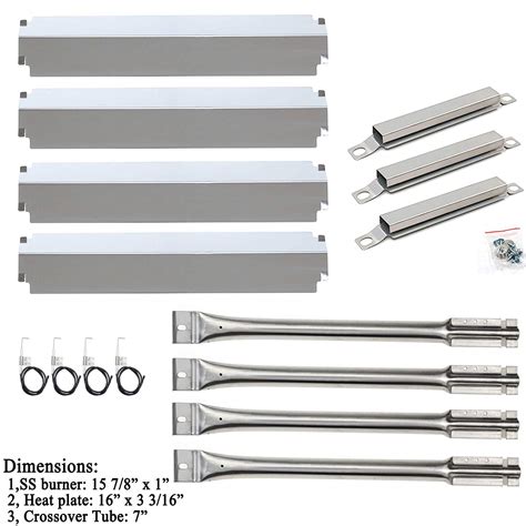 Replacement Charbroil 463248208, 463268107, 466248208 Gas Grill Stainless Steel Burners ...