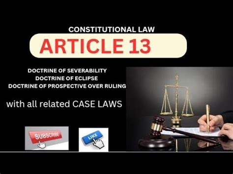 Article 13 Of Indian Constitution Constitutional Law Article 13 With