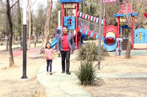 Dad Walks And Runs In The Park With His Year Old Brunette Latina Daughter Who Has Attention