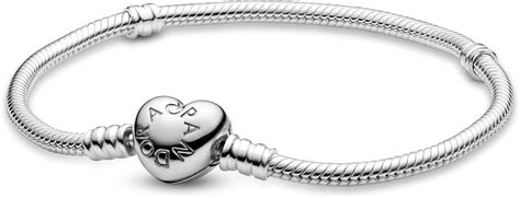 PANDORA Pulsera Moments de plata con cierre de corazón 590719 21