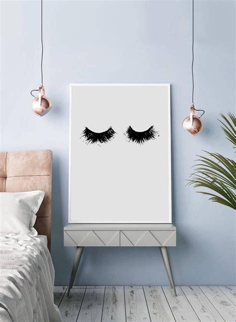 Eye Lashes Printeye Lash Posterwoman Bedroom Decorlashes Posterlashes Printeye Lashes Wall