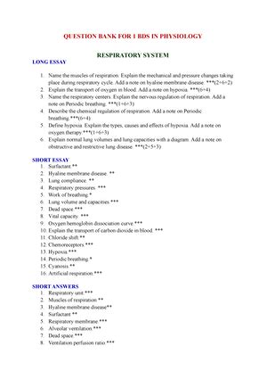 Question Bank 1 St BDS 2021 24 Question Bank In Biochemistry