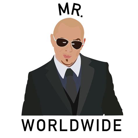 Pitbull Mr Worldwide Poster Painting by White Wilkinson