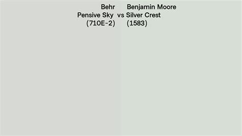 Behr Pensive Sky E Vs Benjamin Moore Silver Crest Side By