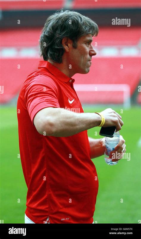 John Bishop During The Celebrity Football Match Between Nick Grimshaws