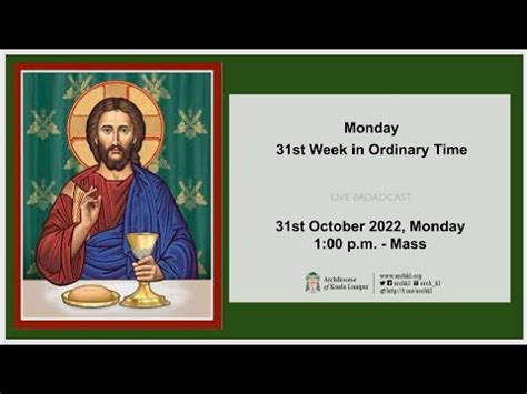 Catholic Weekday Mass Online L Monday St Week In Ordinary Time