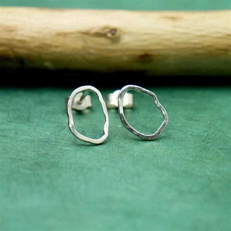 Boucles d oreilles puces nuage Maya en argent 925 recyclé et surcyc