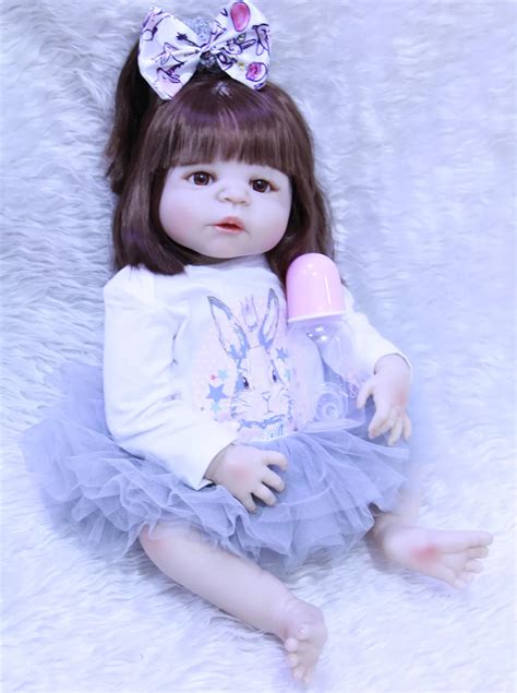 Npkcollection Cm Full Body Silicone Reborn Baby Doll Toys Lifelike