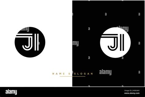 Ji Ij Abstract Letters Logo Monogram Stock Vector Image Art Alamy