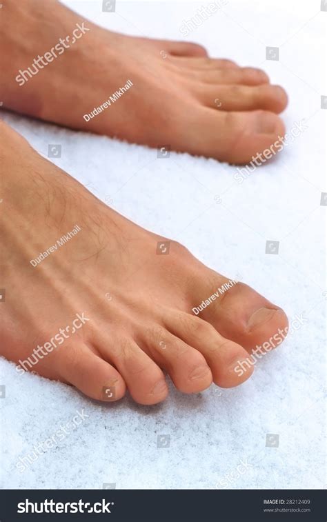 Naked Foots On Snow Surface Stock Photo Shutterstock