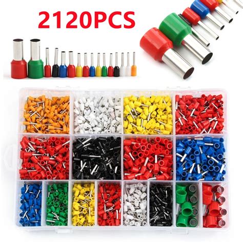 400 1200 2120PCS Box VE Tubular Crimp Terminals Wire Insulated