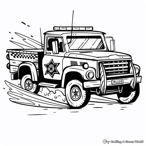 Police Truck Coloring Pages - Free & Printable!